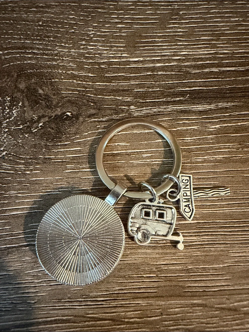 Camping Camper Keychain Home is Where You Park It NEW Key Ring Keyring